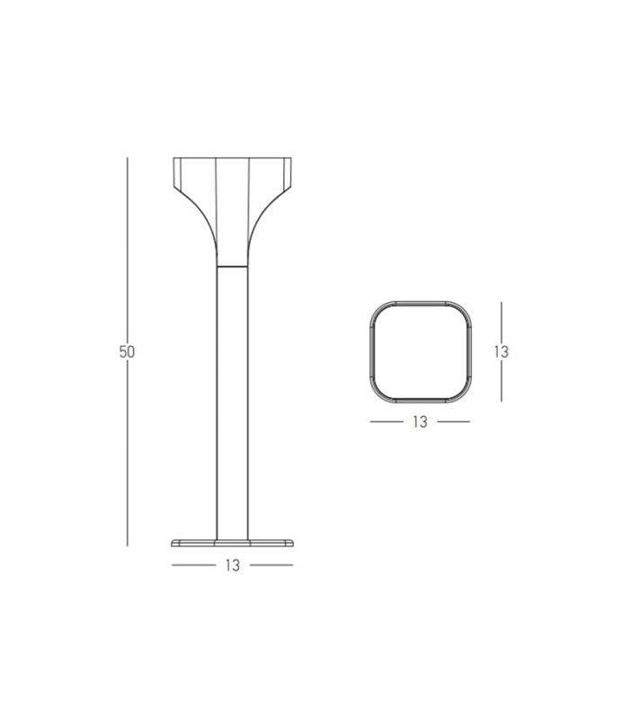Zambelis Outdoor Bollard Graphite LED 3000K IP65 11W-5