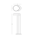 Zambelis 19.5cm Outdoor Bollard Graphite LED 3000K IP65 13W-3