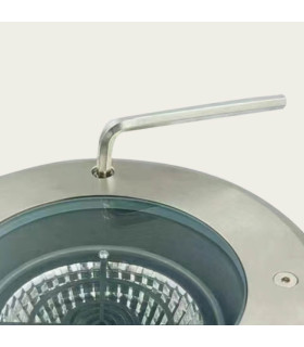 Zambelis 16cm Outdoor Recessed Ground Light Stainless Steel LED 3000K IP67-2