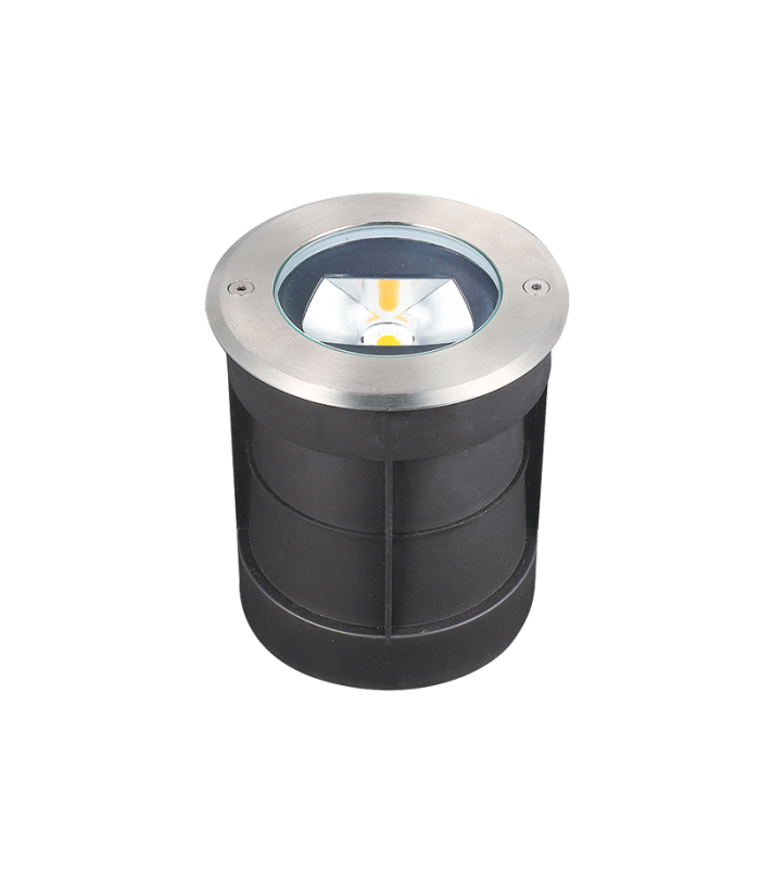 Zambelis 13cm Outdoor Recessed Ground Light Stainless Steel LED 3000K IP67-1