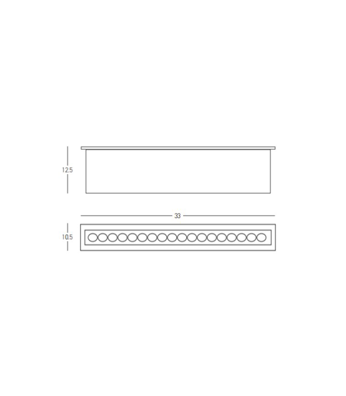 Zambelis 33cm Outdoor Recessed Ground Light Stainless Steel LED 3000K IP67-4