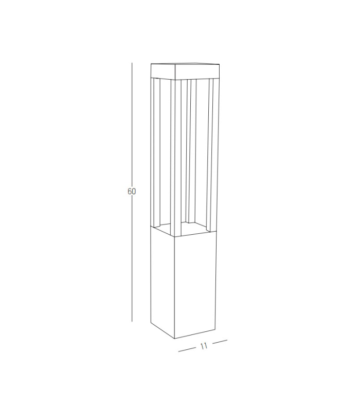 Zambelis Outdoor Pedestal Light Graphite LED 3000K IP67-4