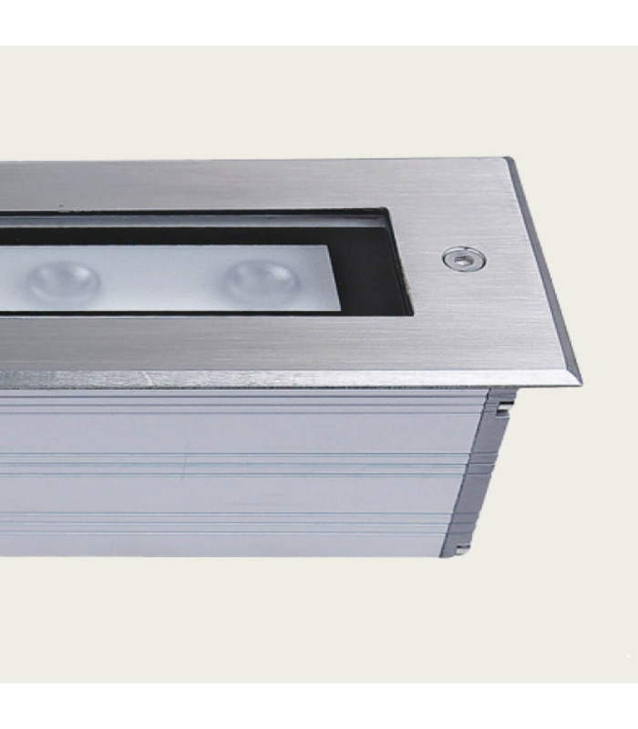 Zambelis 50cm Outdoor Recessed Ground Light Stainless Steel LED 3000K IP67-3