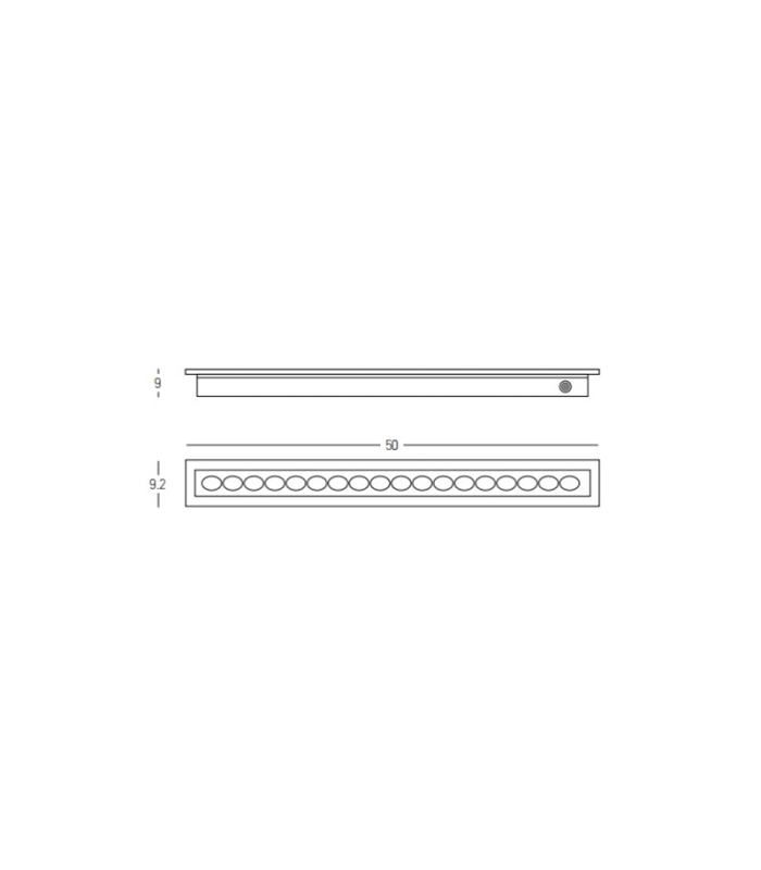 Zambelis 50cm Outdoor Recessed Ground Light Stainless Steel LED 3000K IP67-4