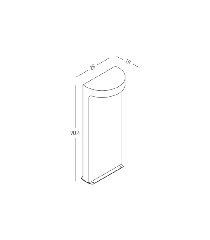 Zyria Outdoor Bollard Natural Concrete LED 3000K IP65-4