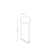 Zyria Twin Light Outdoor Bollard Natural Concrete LED 3000K IP65-4