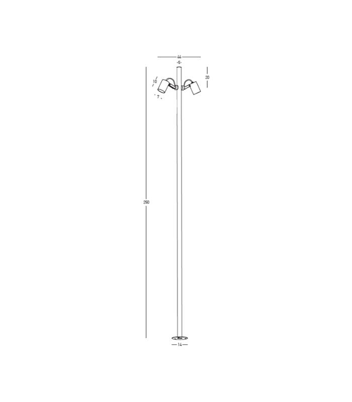 Calisto 2 Light Outdoor Lamp Posts Sandy Black LED 3000K IP65-3