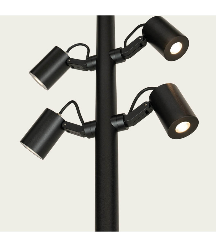 Calisto 4 Light Outdoor Lamp Posts Sandy Black LED 3000K IP65-3