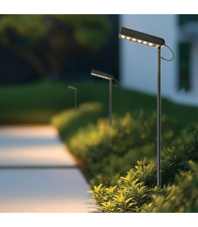 Zambelis 15.2cm Outdoor Bollard Sandy Black LED 3000K IP65 8W-2