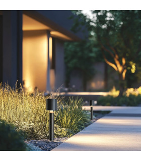 Altara 30cm Outdoor Bollard Sandy Black LED 3000K IP65-2