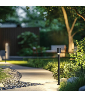 Altara 60cm Outdoor Bollard Sandy Black LED 3000K IP65-2