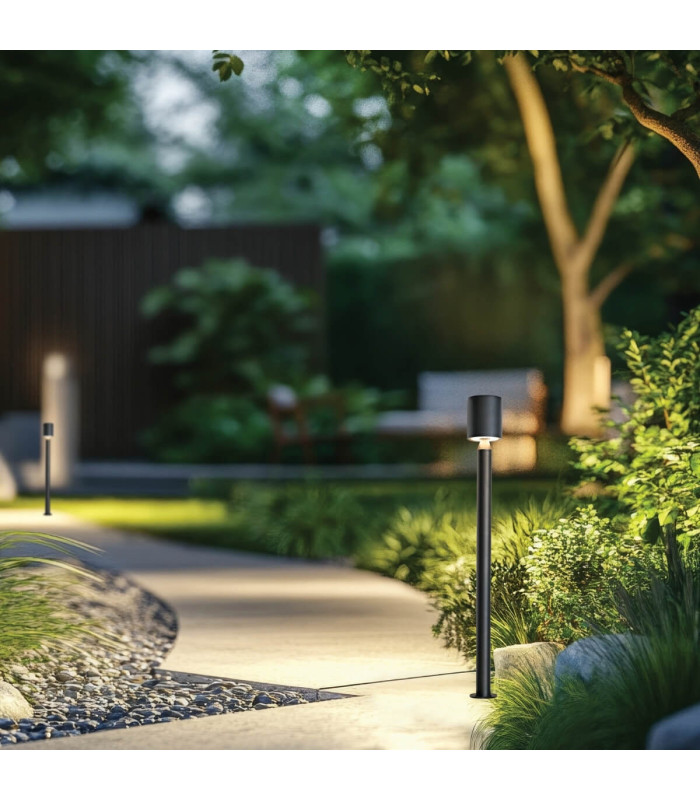 Altara 60cm Outdoor Bollard Sandy Black LED 3000K IP65-2