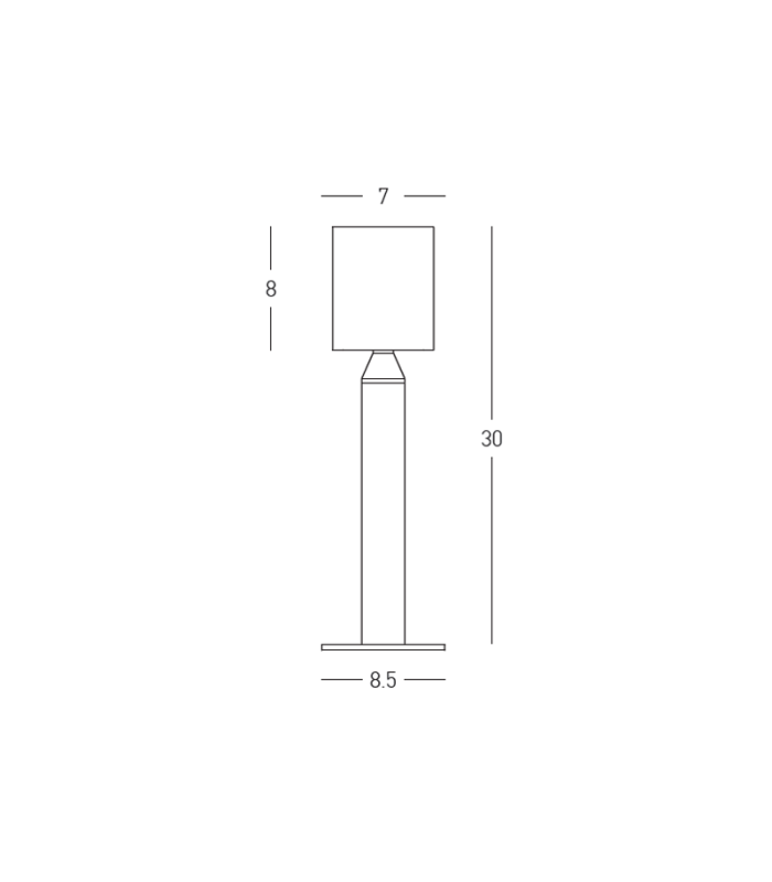 Altara 30cm Outdoor Bollard Sandy Black LED 3000K IP65-4