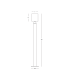 Altara 60cm Outdoor Bollard Sandy Black LED 3000K IP65-3