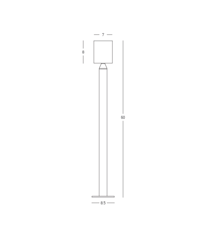 Altara 60cm Outdoor Bollard Sandy Black LED 3000K IP65-3