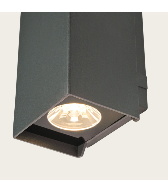 Zambelis Outdoor Up Down Wall Lamp Graphite LED 3000K IP65-3