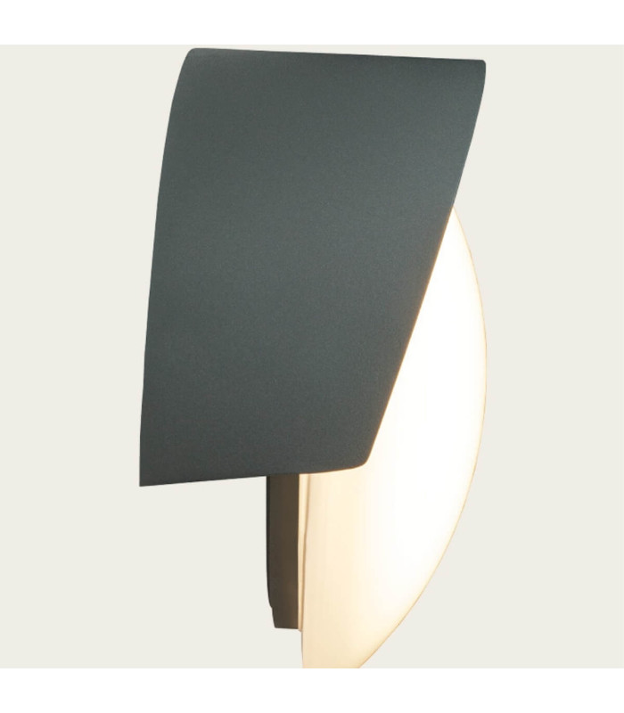 Zambelis Outdoor Flush Wall Lamp Graphite LED 3000K IP54-3