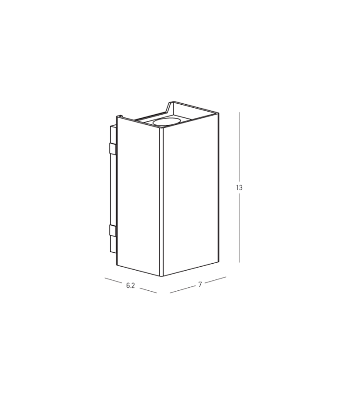 Zambelis Outdoor Up Down Wall Lamp Graphite LED 3000K IP65-4
