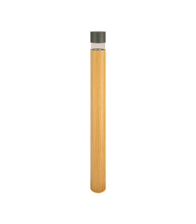 Elyon Round Outdoor Bollard Graphite-Wood LED 3000K IP65-1