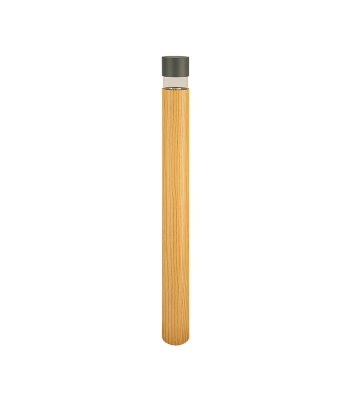 Elyon Round Outdoor Bollard Graphite-Wood LED 3000K IP65-1
