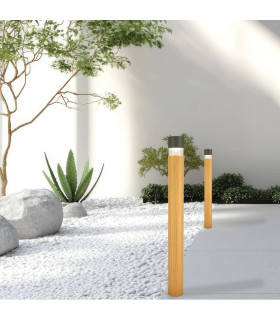 Elyon Round Outdoor Bollard Graphite-Wood LED 3000K IP65-2