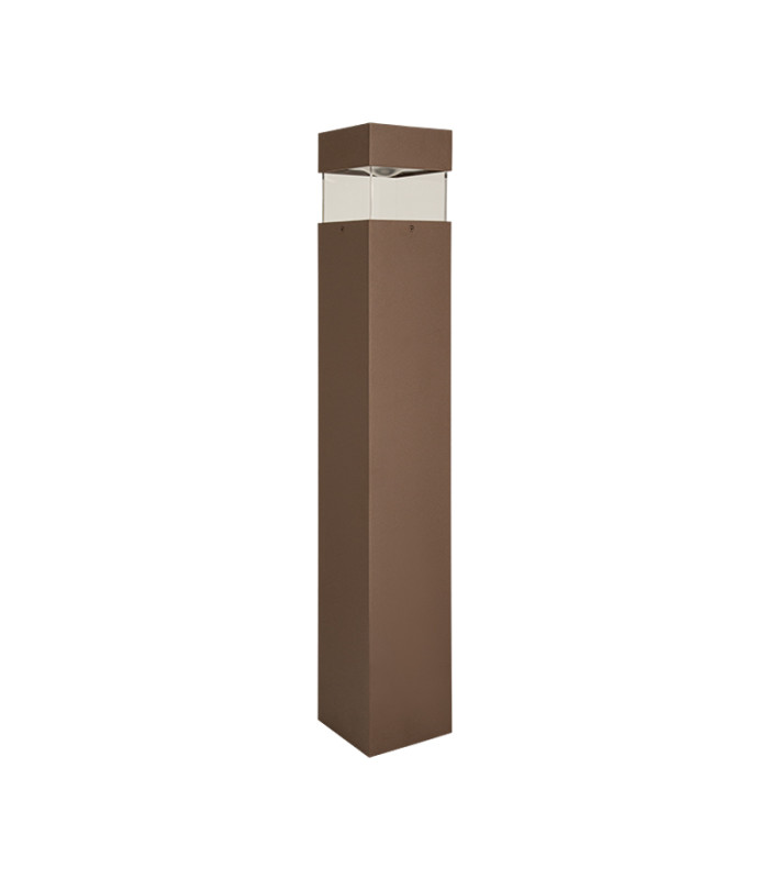 Elyon Square Outdoor Bollard Dark Coffee LED 3000K IP65-1