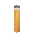 Elyon Square Outdoor Bollard Graphite-Wood LED 3000K IP65-1