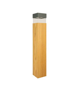 Elyon Square Outdoor Bollard Graphite-Wood LED 3000K IP65-1