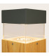 Elyon Square Outdoor Bollard Graphite-Wood LED 3000K IP65-3