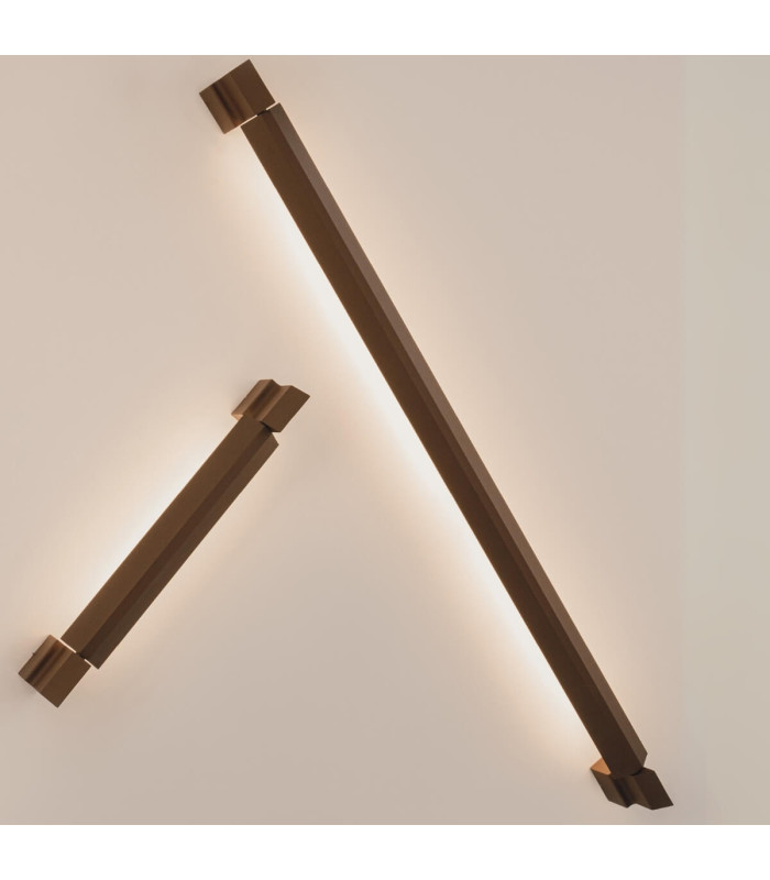 Elviora 55cm Outdoor Flush Wall Lamp Dark Brown LED 3000K IP54-2