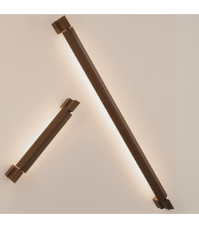 Elviora 134cm Outdoor Flush Wall Lamp Dark Brown LED 3000K IP54-2