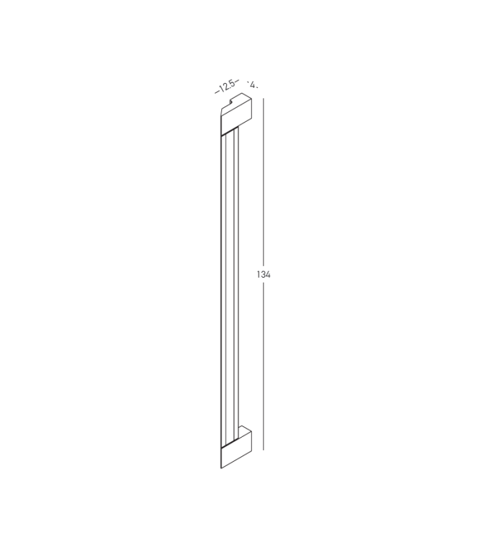 Elviora 134cm Outdoor Flush Wall Lamp Dark Brown LED 3000K IP54-3