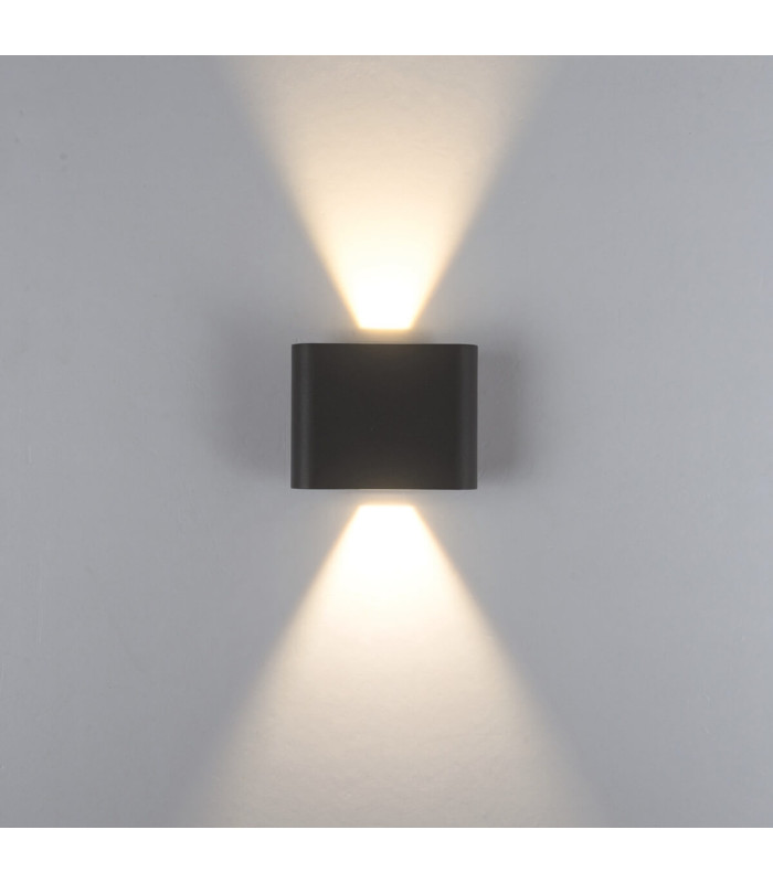 Zambelis Outdoor Up Down Wall Lamp Sandy Black LED 3000-4000K IP65-3