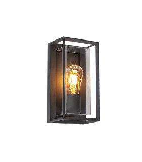 Zambelis Outdoor Wall Lantern Graphite-Smoked Diffuser 1x E27 IP54-1