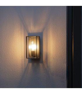 Zambelis Outdoor Wall Lantern Graphite-Smoked Diffuser 1x E27 IP54-2