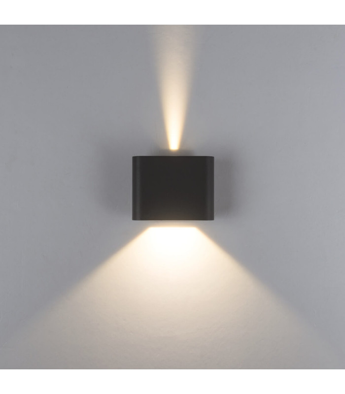 Zambelis Outdoor Up Down Wall Lamp Sandy Black LED 3000-4000K IP65-5