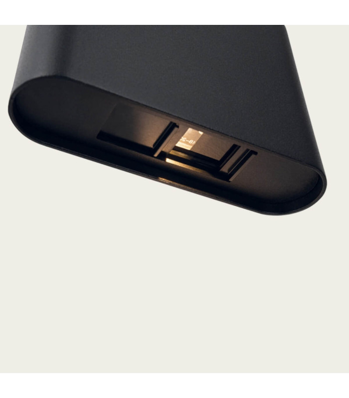 Zambelis Outdoor Up Down Wall Lamp Sandy Black LED 3000-4000K IP65-6