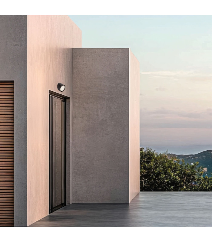 Sylina Outdoor Modern Wall Lamp Sandy Black LED 3000K IP65-2