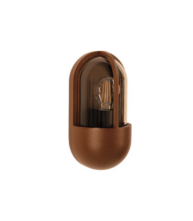 Orvel Outdoor Bulkheads Wall Lamp Dark Brown 1x E27 IP65-1