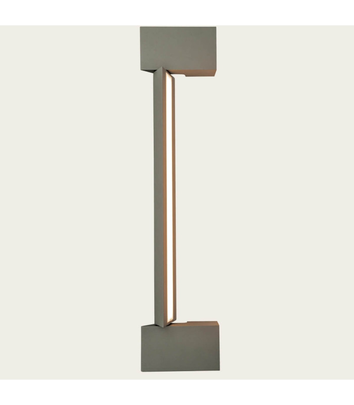 Elviora 55cm Outdoor Flush Wall Lamp Graphite LED 3000K IP54-3