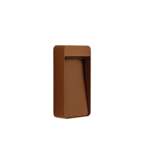 Vireta Tall Outdoor Flush Wall Lamp Brown LED 3000K IP65-1