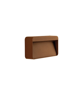 Vireta Wide Outdoor Flush Wall Lamp Brown LED 3000K IP65-1