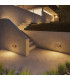 Vireta Wide Outdoor Flush Wall Lamp Brown LED 3000K IP65-2