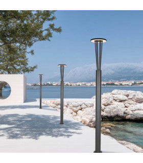 Zambelis Outdoor Lamp Posts Graphite LED 3000K IP65 15.5W-2