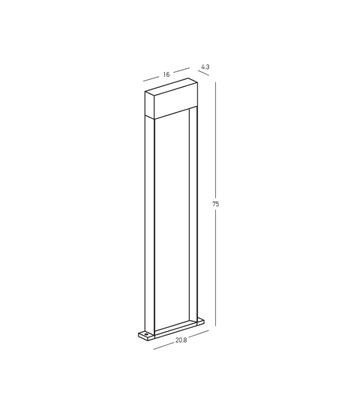 Kalyon Outdoor Bollard Graphite LED 3000K IP65-3