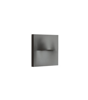 Orvion Square Outdoor Flush Wall Lamp Graphite LED 3000K IP65-1