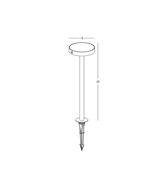 Zambelis Outdoor Spike Graphite LED 3000K IP54-5