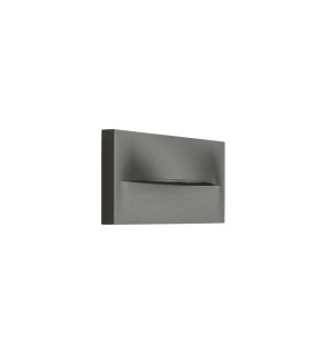 Orvion Rectangle Outdoor Flush Wall Lamp Graphite LED 3000K IP65-1