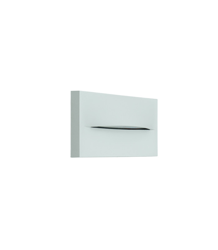 Orvion Rectangle Outdoor Flush Wall Lamp Sandy White LED 3000K IP65-1