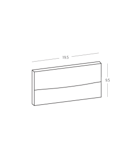 Orvion Rectangle Outdoor Flush Wall Lamp Sandy White LED 3000K IP65-2
